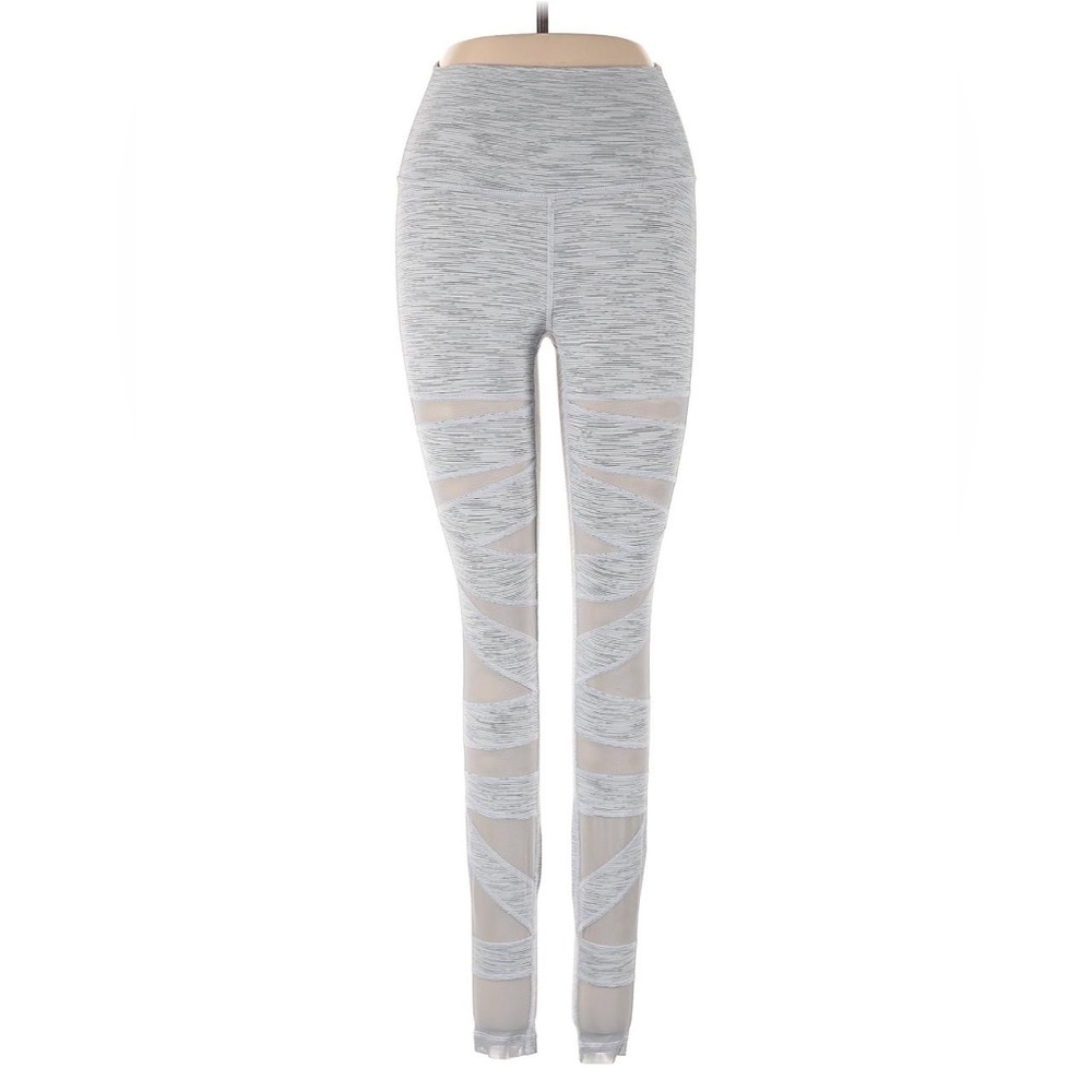 Lululemon white grey strip leggings size 4
